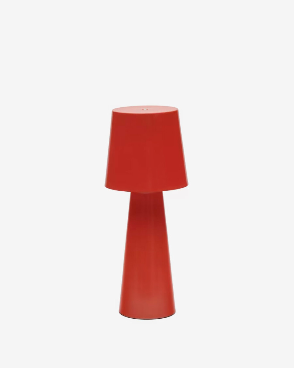 Lámpara de mesa - grande Arenys de metal con acabado pintado rojo 