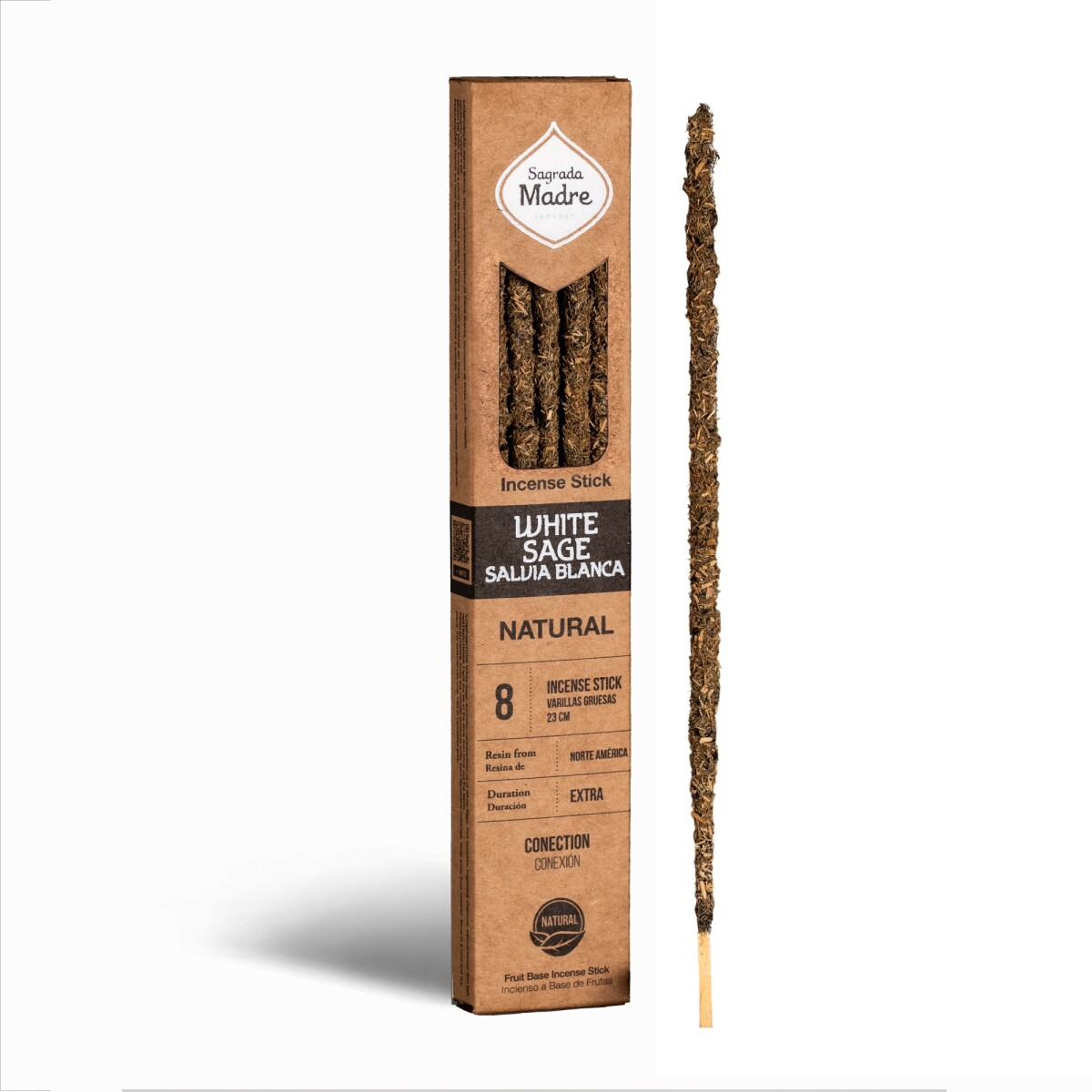 INCIENSO NATURAL SAGRADA MADRE X8 - Salvia Blanca 