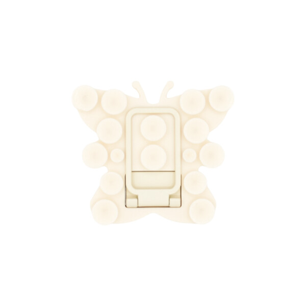 Ventosa adhesiva con soporte diseño mariposa color beige Ventosa Adhesiva Con Soporte Diseño Mariposa Color Beige