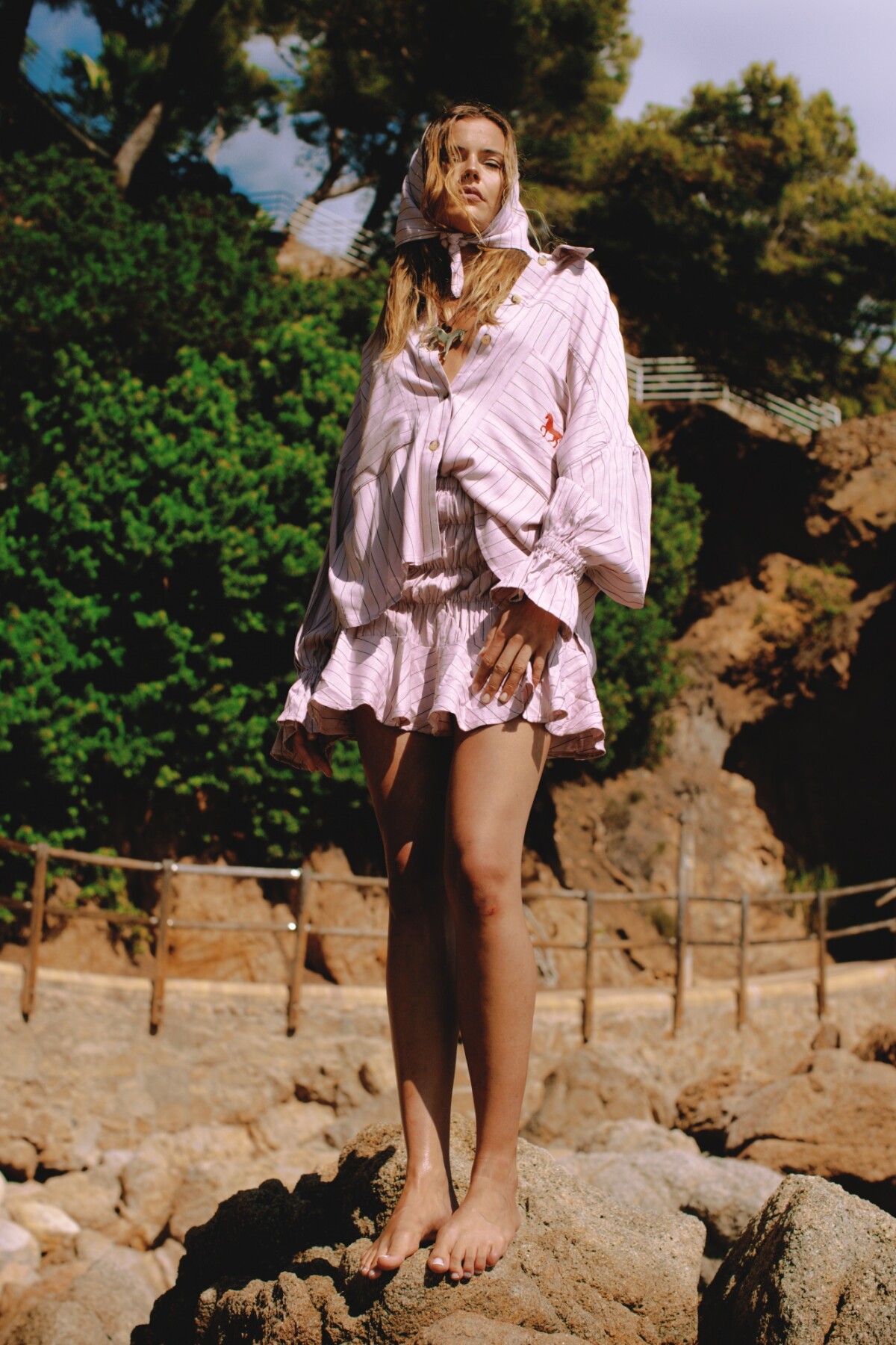 The Ranch Skirt Rosa / Negro