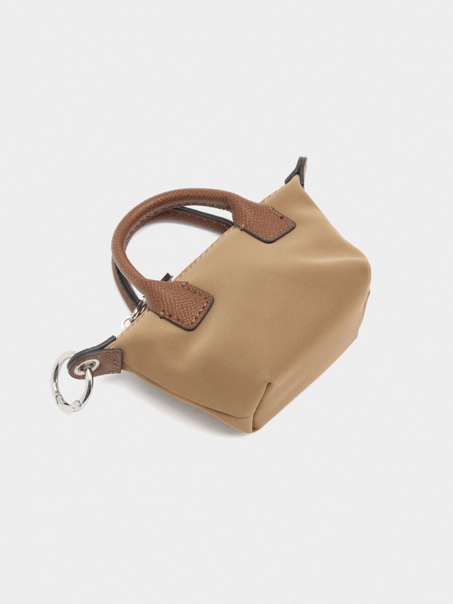Bolso De Hombro Textura Suave Con Pendiente camel