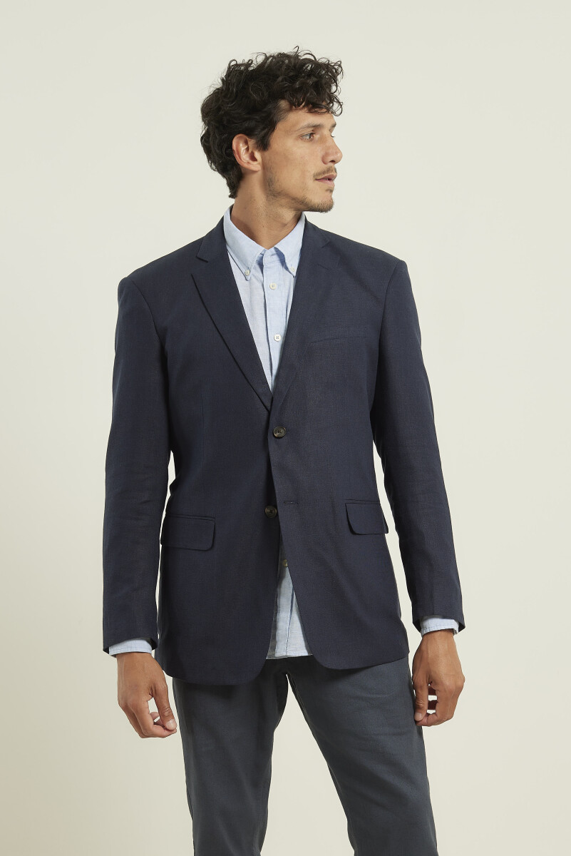 Saco Harrington Label - Azul Oscuro 