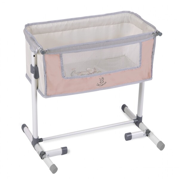 Cuna Muñeca De Cuevas Juguete Duerme Conmigo Altura Reguable Variante Color Rosa Gris