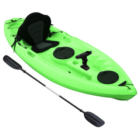 Bote Kayak Piraña Coast Teen 1 Plaza Con Porta Caña + Asiento + Remo Verde