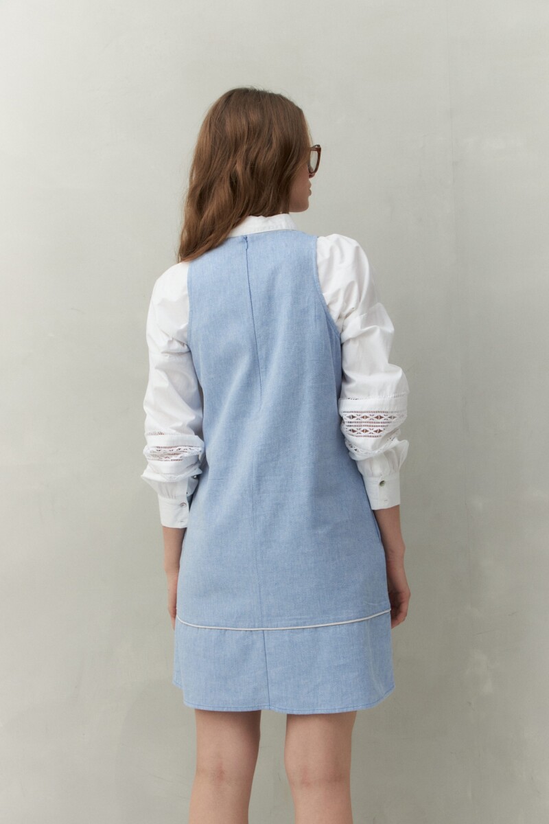 VESTIDO MARLON Azul Melange