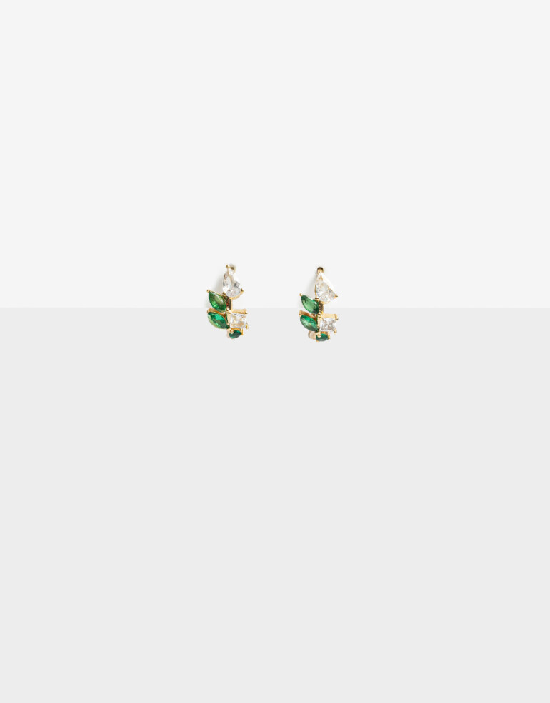 Aros Argollas Cubic zirconia Argollas Con Cubic Zirconia - Dorado