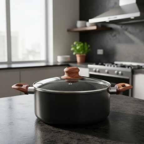 Juego de Batería Antiadherente Cocina 7P c/Tapa Selecta Plus Negro