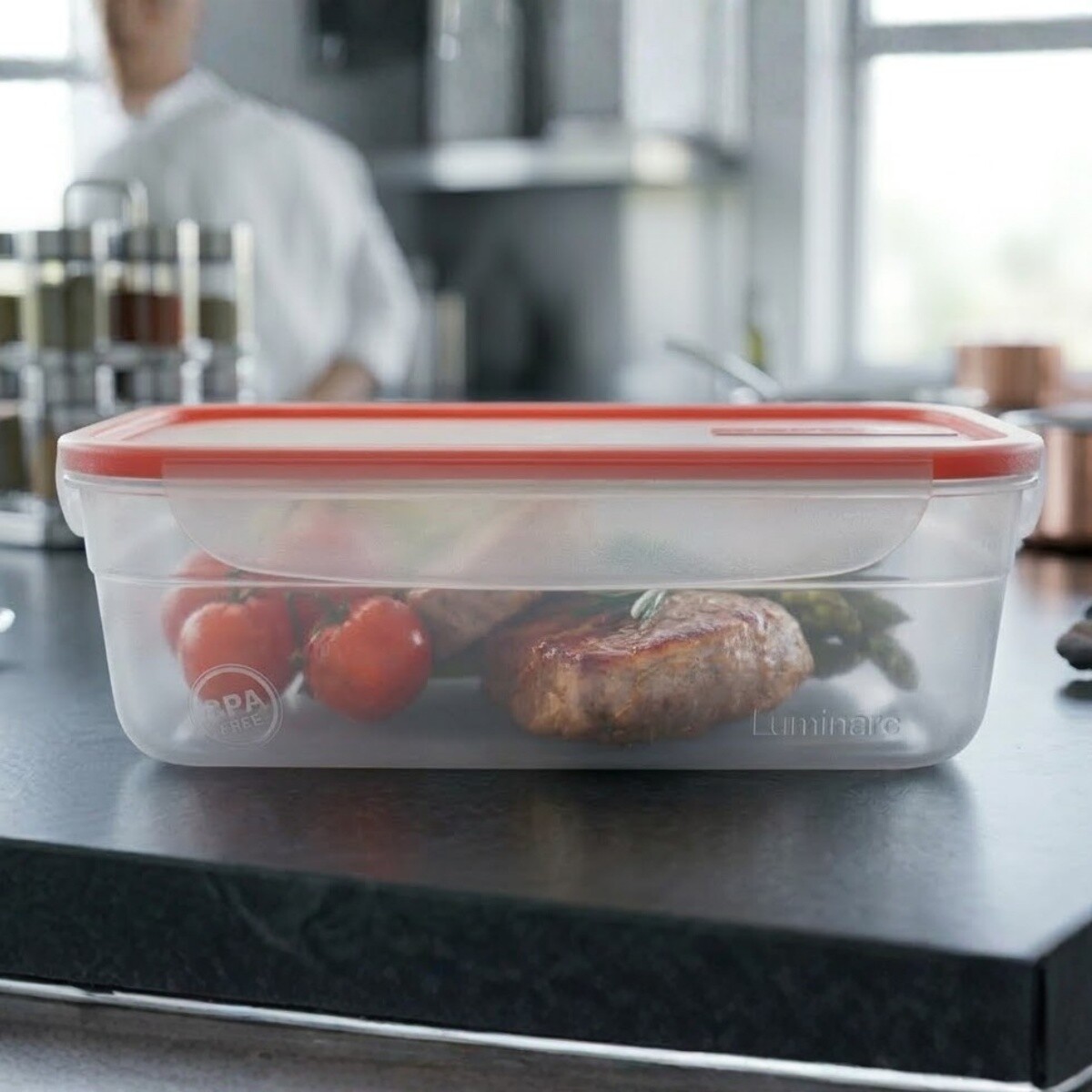 Pote con traba 1,24 Lts - ROSADO 