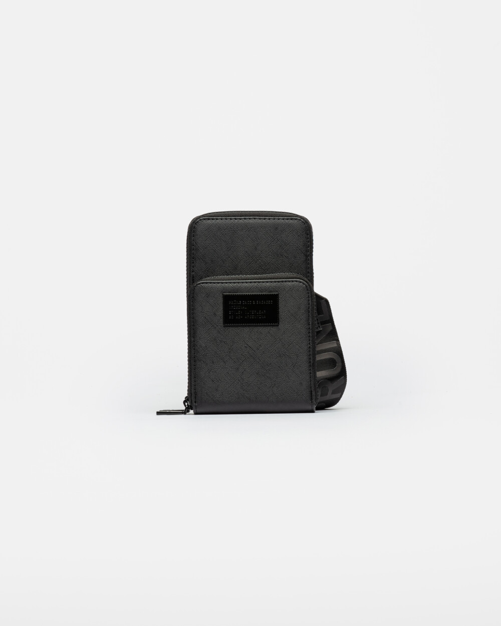 Mini Bag Amy En Efecto Cuero Saffiano Negro