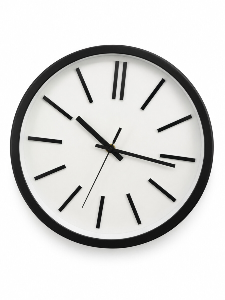 RELOJ DE PARED - NEGRO. 