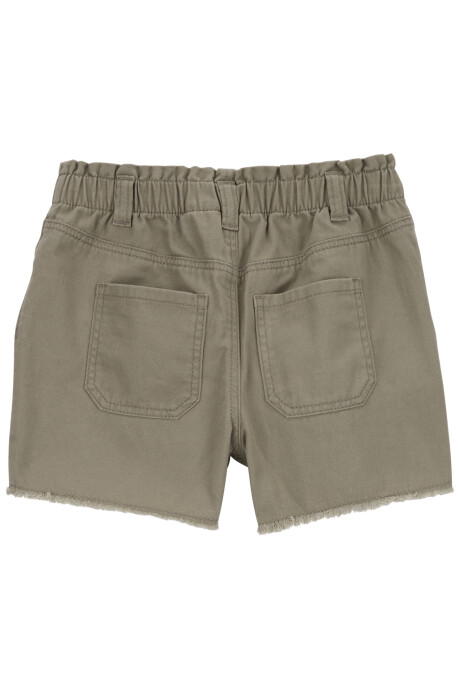 Short de sarga, diseño paperbag Sin color