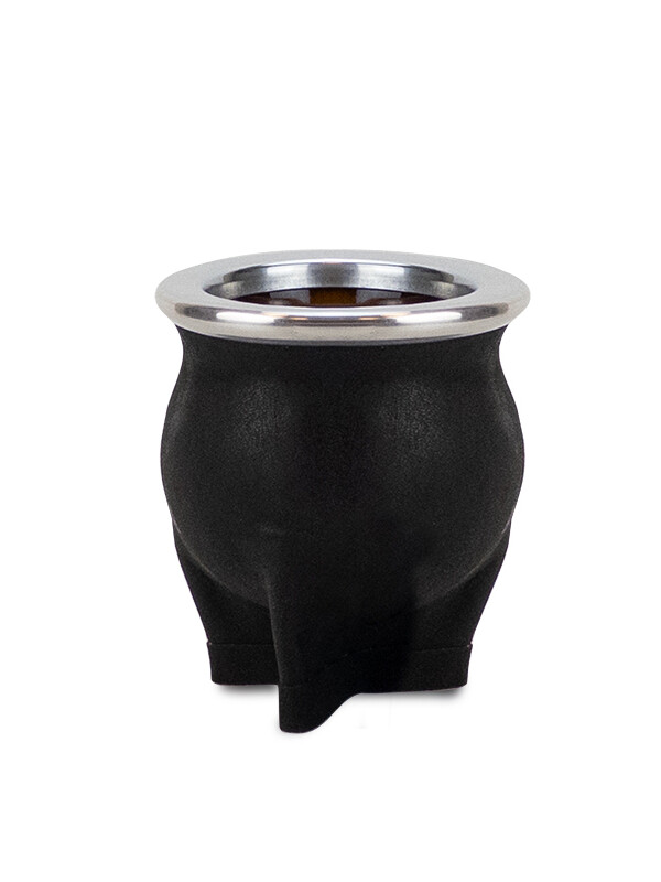 MATE DE CERÁMICA CHICO DELTA ENGRASADO NEGRO