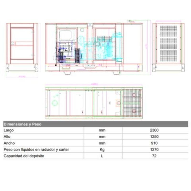 GENERADOR 30/33KVA CABINADO VCP-DP/KF ATS INTEGRADO GENERADOR 30/33KVA CABINADO VCP-DP/KF ATS INTEGRADO