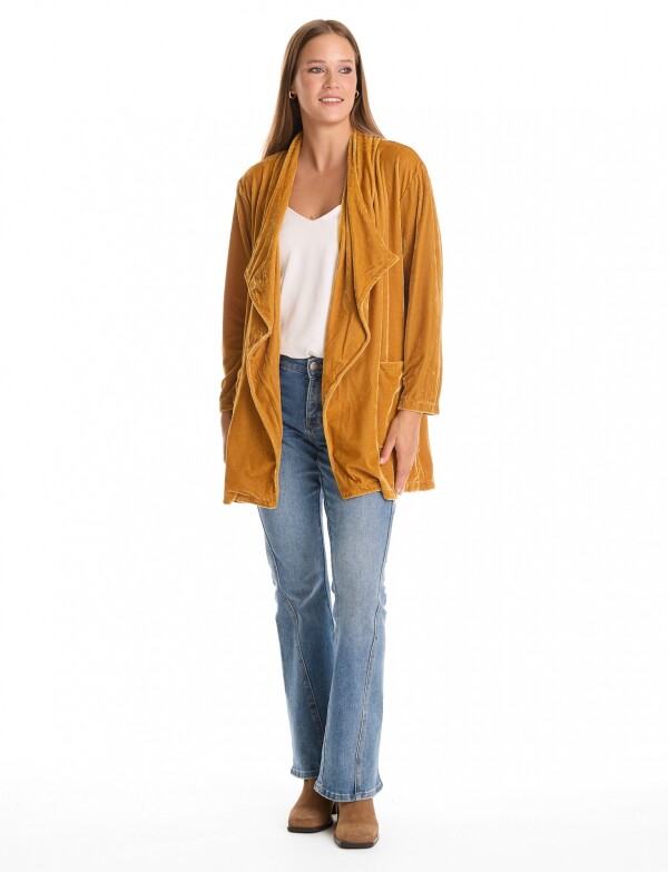 Blazer Velour MOSTAZA