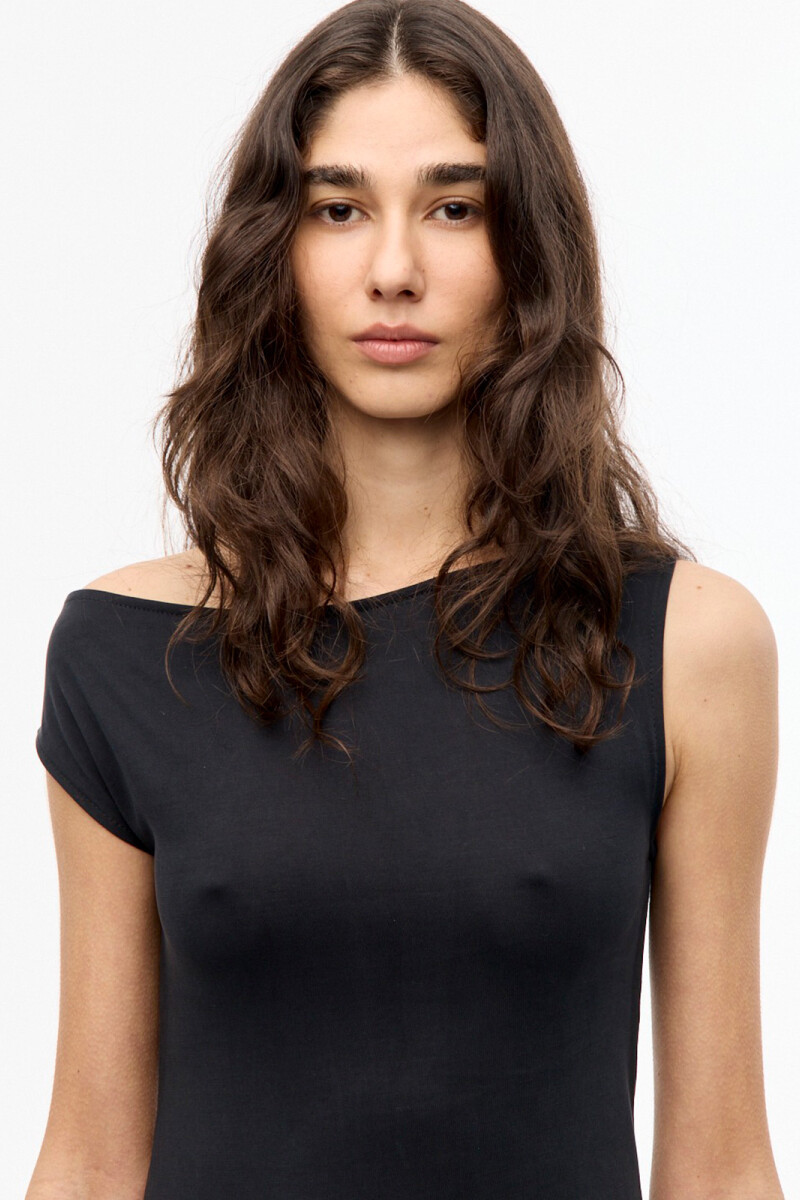 VESTIDO LARGO AGNES Negro