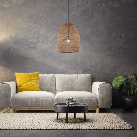 Colgante rattan grande 68cm NATURAL