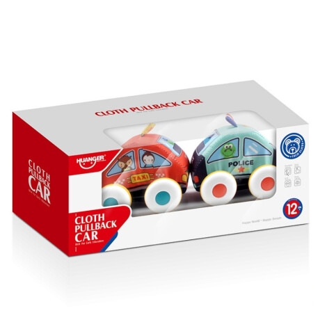 Set De 2 Vehículos Huanger He0239 Con Sistema Pull-Back Ub ROJO-AZUL