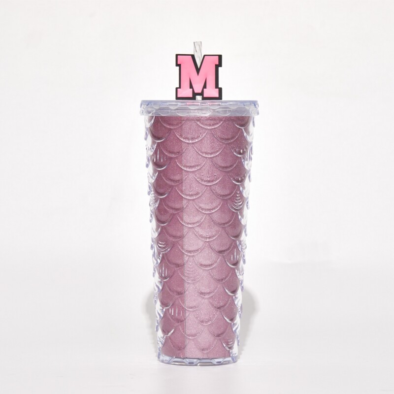 VASO ESCALA RELIEVE CON PAJA (700 ML/ROSA) VASO ESCALA RELIEVE CON PAJA (700 ML/ROSA)