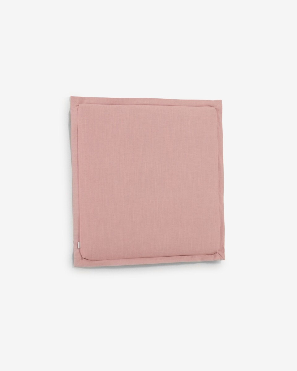 Cabecero desenfundable Tanit de lino - rosa para cama de 90 cm 