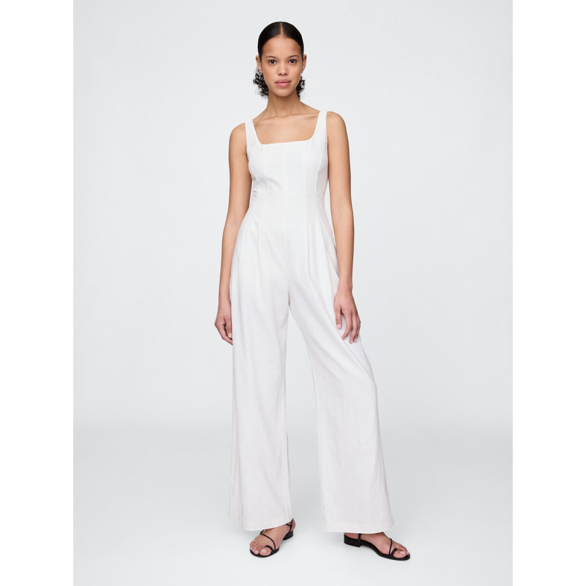 SL SEAMED JUMPSUIT - NEW OFF WHITE 