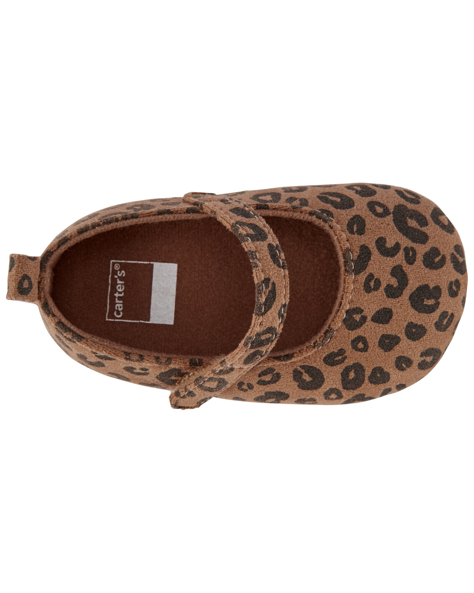 Zapatos sin suela con velcro y diseño leopardo 0