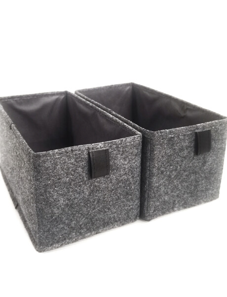 ORGANIZADOR FIELTRO GRIS 28x14x13CM ORGANIZADOR FIELTRO GRIS 28x14x13CM