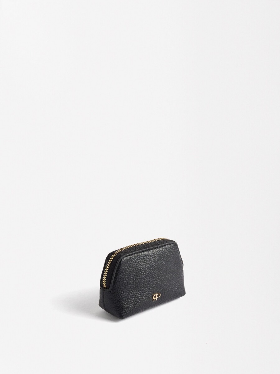 Monedero Con Textura negro