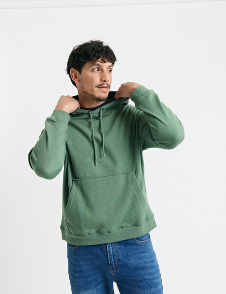 470914 SWEATER CANGURO HARRY Verde Claro Melange