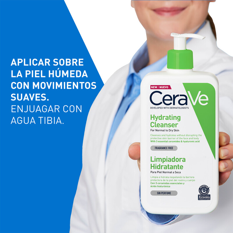 CERAVE LIMPIADOR HIDRATANTE 8 OZ - 236 ML - Rostro y cuerpo, piel normal a seca CERAVE LIMPIADOR HIDRATANTE 8 OZ - 236 ML - Rostro y cuerpo, piel normal a seca
