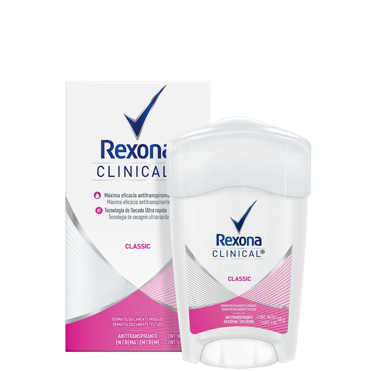 Desodorante Crema Rexona Clinical Woman Classic 48 Grs. 