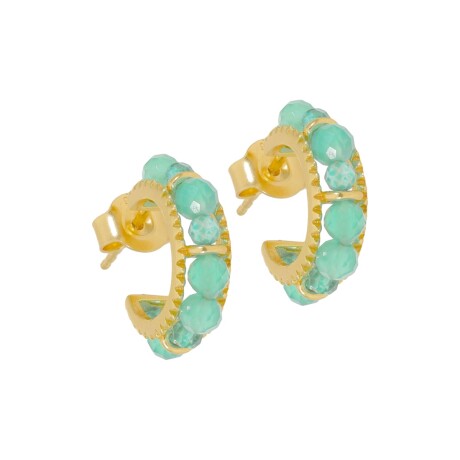 Caravanas Aros Kavik Plata 925 bañada de oro 18k 0