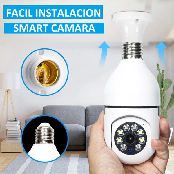 Cámara Seguridad Vigilancia 360 Wifi Graba Audio Espia Variante Color Blanco