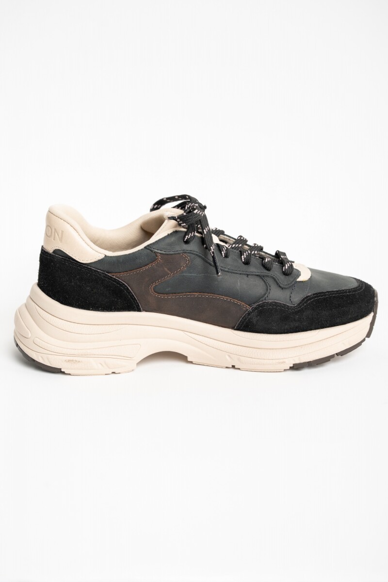 Zapatilla Cuero - Negro 