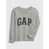 FRCH LS FLIPPY LOGO TEES GREY HEATHER