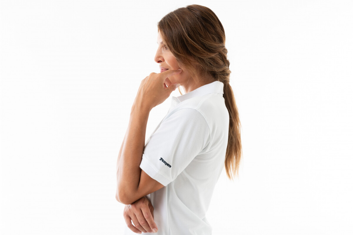 REMERA PIQUE POLO MUJER 1802 Blanco