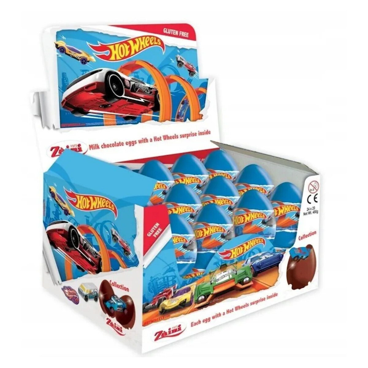 Huevo Zaini Personajes x 24 - Hot Wheels 