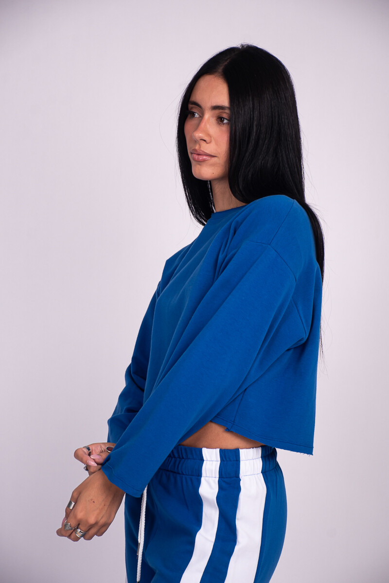 Buzo oversize corto Azul
