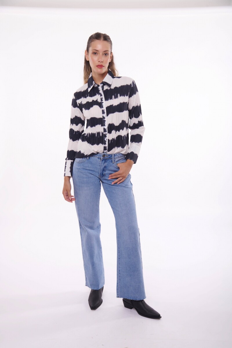 JEAN TATI WIDE LEG AZUL MEDIO