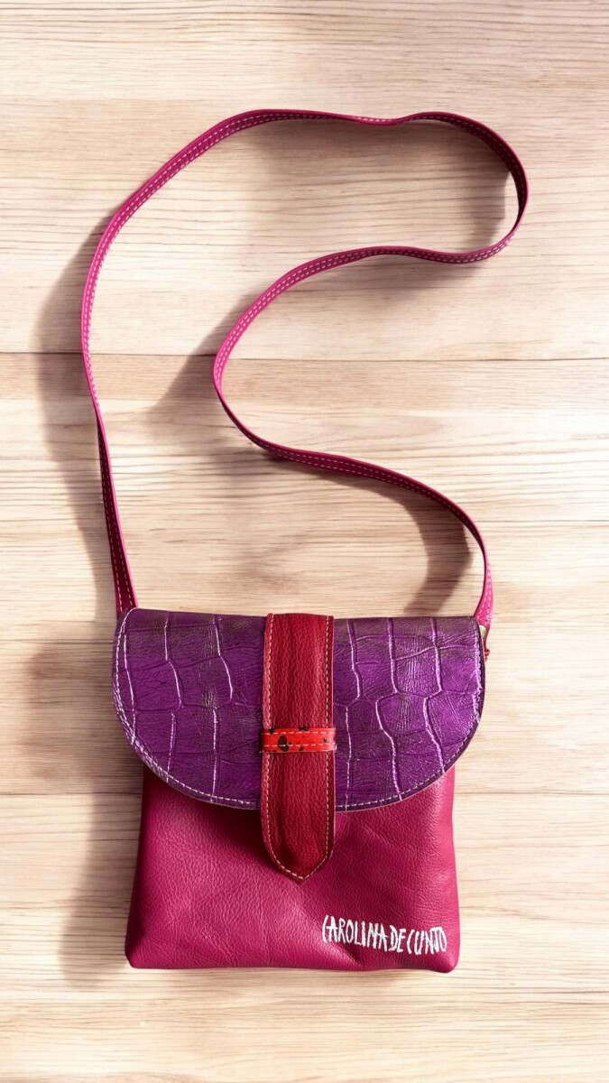 Bandolera De Cuero EMI Pintada A Mano. 