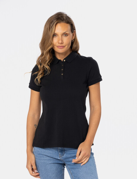 POLO PIQUE LISA Negro