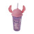 Vaso Plástico Milk Shake con Forma y Pajita Stitch 500 ml ROSA