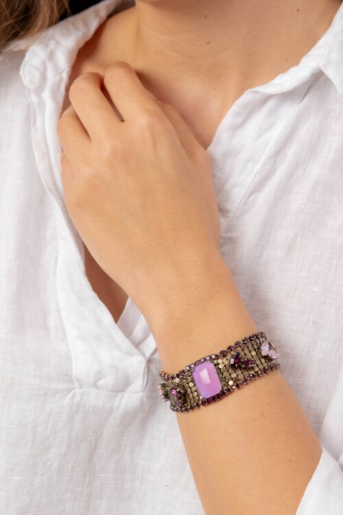 Pulsera Dalia Fucsia