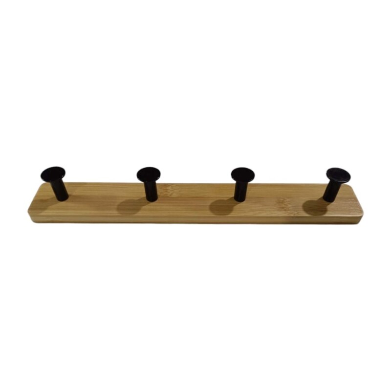 PERCHERO DE PARED 4 COLGADORES BAMBOO NATURAL/NEG. PERCHERO DE PARED 4 COLGADORES BAMBOO NATURAL/NEG.