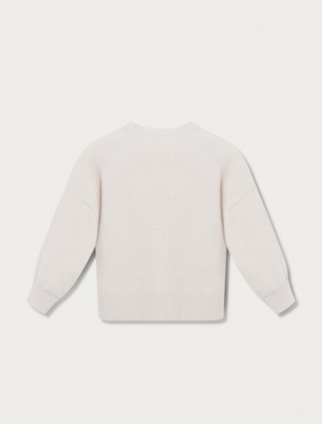 BUZO DE PUNTO INFANTIL - BLANCO BLANCO