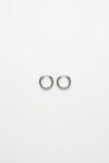 Aros acero grueso small plateado