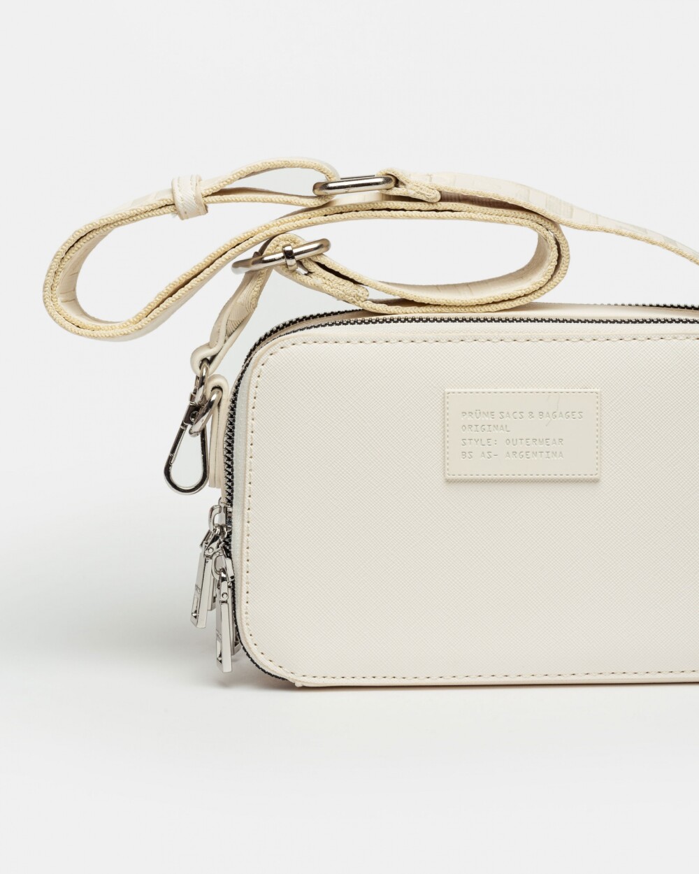 Mini bag New Penny en efecto cuero Blanco