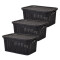 Set x3 Caja simil ratán 2,5 Lts CHOCOLATE
