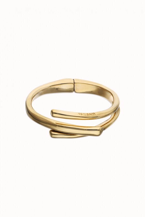 PULSERA DE ALEACIÓN DE METALES BAÑADA EN ORO 18K CON FORMA DE TUBOS Pulsera