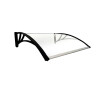 Alero Policarbonato Transparente Y Soporte Negro 1.5 x 1.0 m Alero Policarbonato Transparente Y Soporte Negro 1.5 x 1.0 m