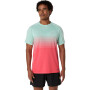 Seamless Ss Top - Hombre Coral Reef/oasis Green
